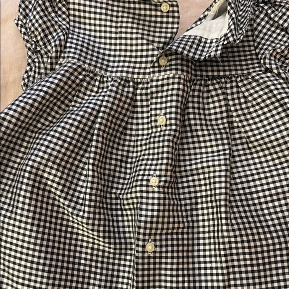 Pottery Barn kids girls silk Classic Black and White Checkered Kids Dress 36 mos - Picture 7 of 8